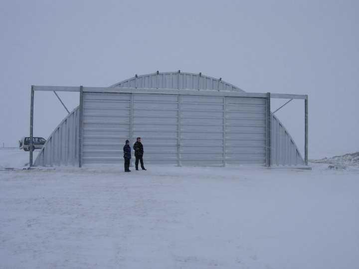 Монтаж ангара